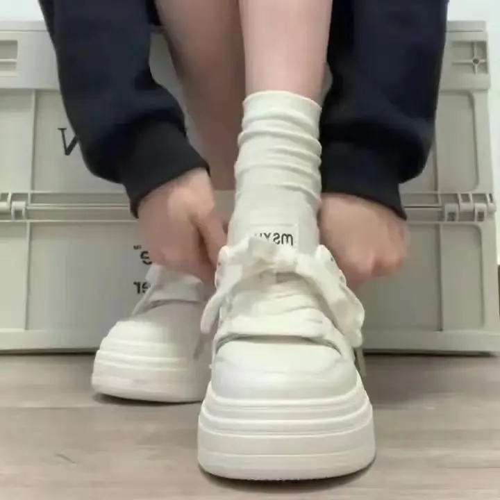 White Chunky Platform Sneakers for Kids Autumn 2024 — feature 9