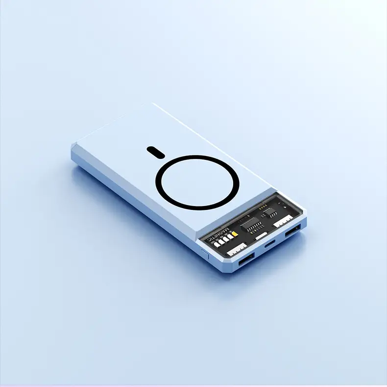 Transparent Magsafe Magnetic Wireless Charging Treasure 20000 mA Small and Large Capacity Mobile Power Sharing Gift — feature 20