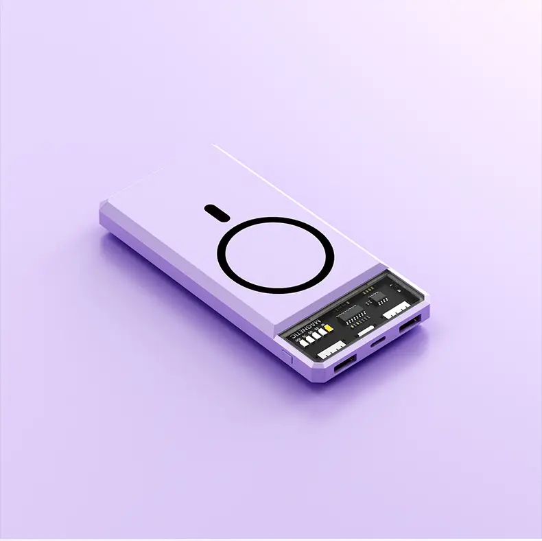 Transparent Magsafe Magnetic Wireless Charging Treasure 20000 mA Small and Large Capacity Mobile Power Sharing Gift — feature 21