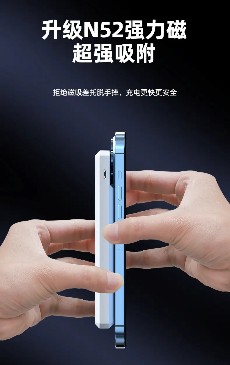 Transparent Magsafe Magnetic Wireless Charging Treasure 20000 mA Small and Large Capacity Mobile Power Sharing Gift — feature 8