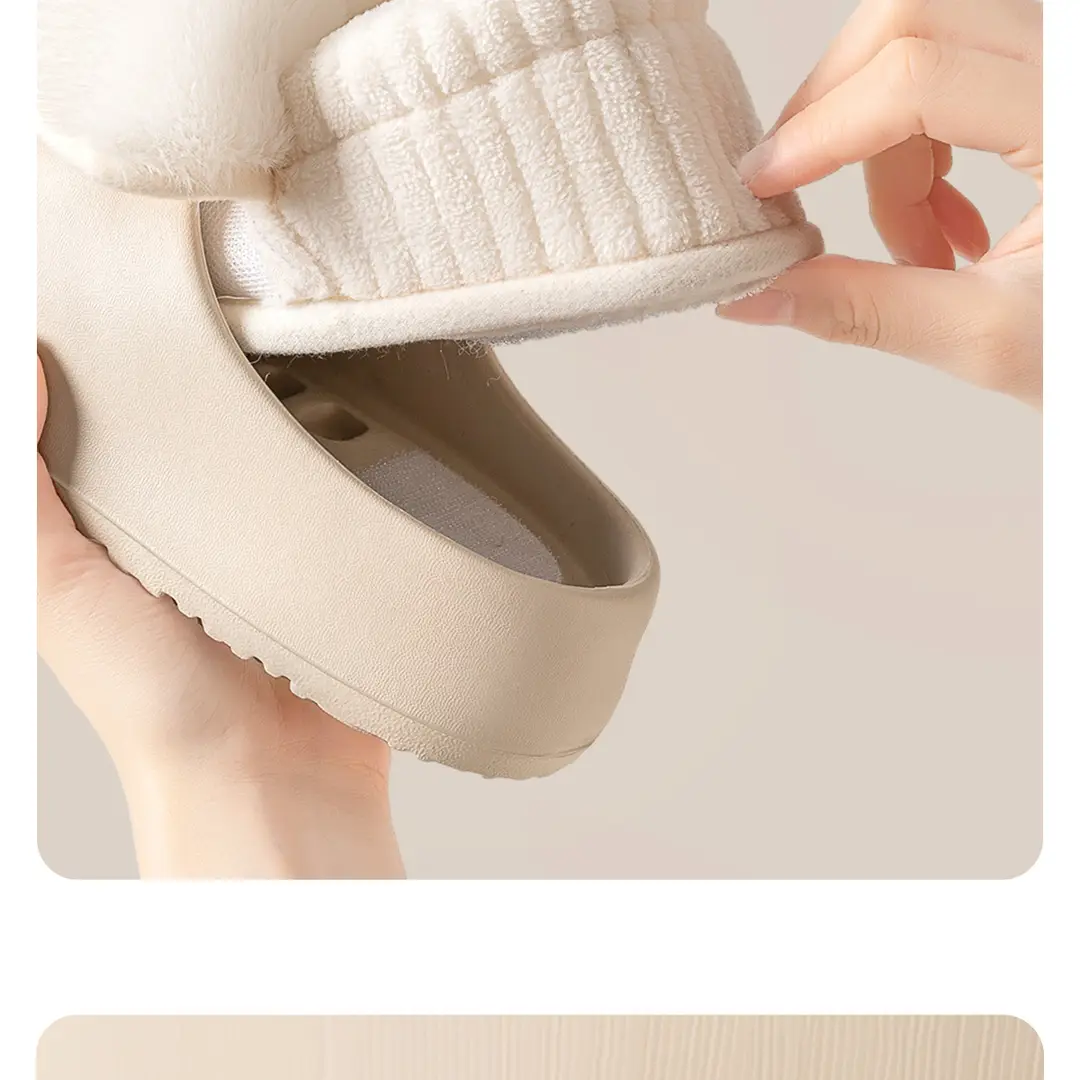 Waterproof Cotton Slippers for Women, Winter 2026 New Model, Detachable Heel, Home Thick-Soled Warm Plush Cotton Shoes for Outdoor Wear — feature 8