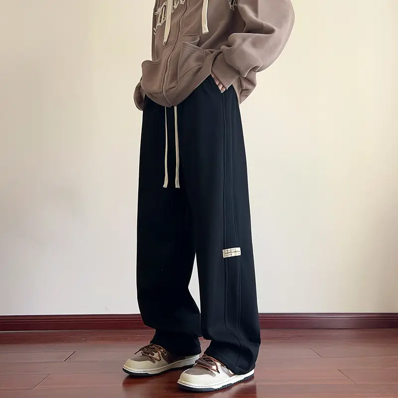 Gray Heavyweight Sports Pants for Men Large