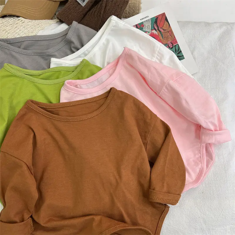 Girls Grey Long Sleeve Cotton T-Shirt - Image 9