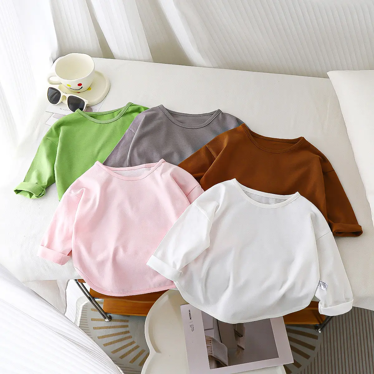 Girls Grey Long Sleeve Cotton T-Shirt - Image 11