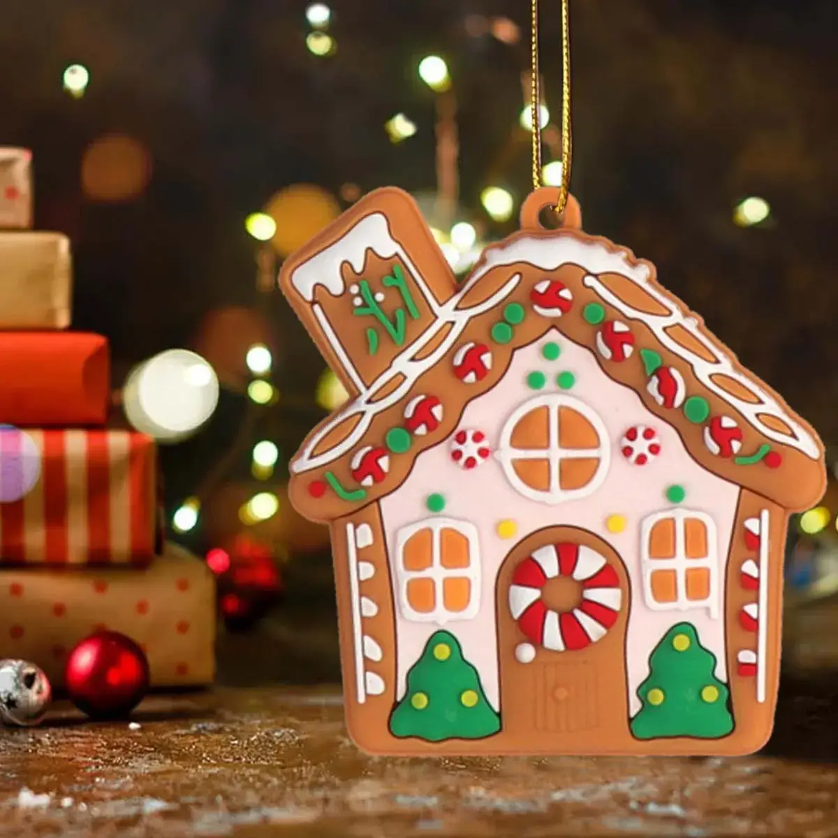 2025 Christmas Ginger Bear Hanging Ornaments Set