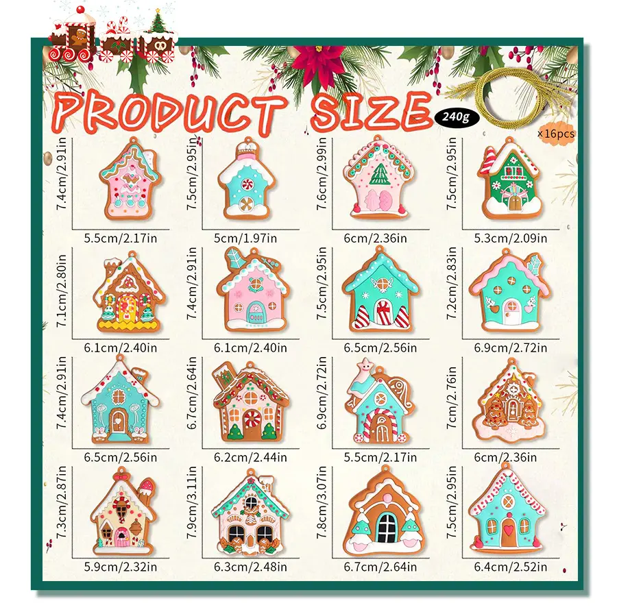 2025 Christmas Ginger Bear Hanging Ornaments Set — feature 5