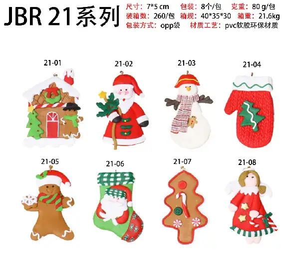 2025 Christmas Ginger Bear Hanging Ornaments Set
