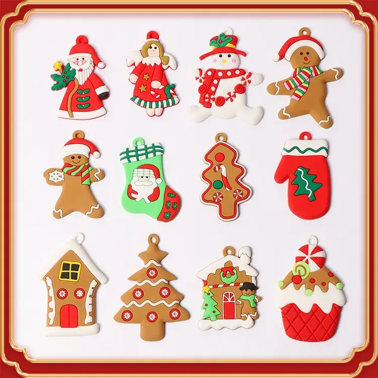 2025 Christmas Ginger Bear Hanging Ornaments Set