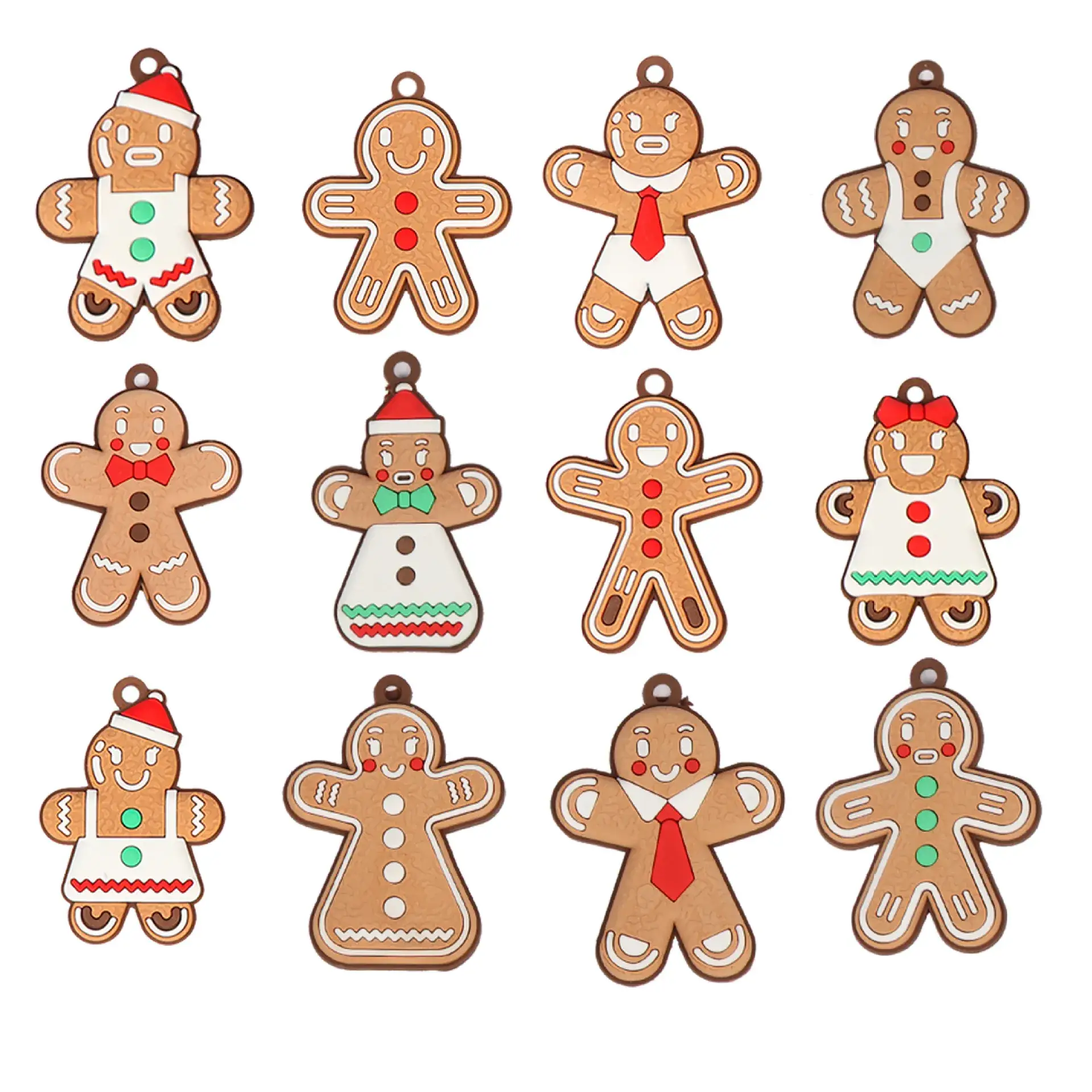 2025 Christmas Ginger Bear Hanging Ornaments Set