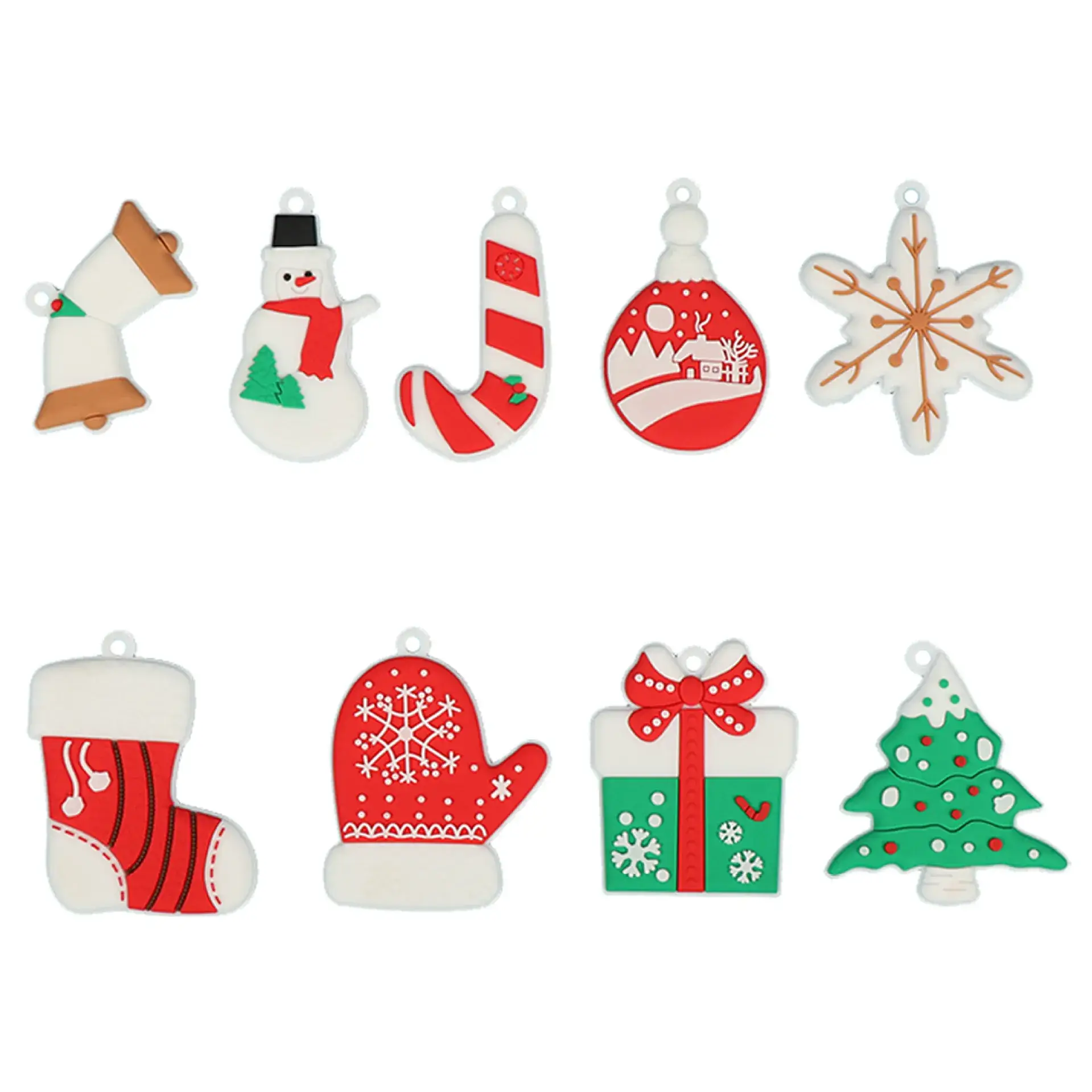 2025 Christmas Ginger Bear Hanging Ornaments Set
