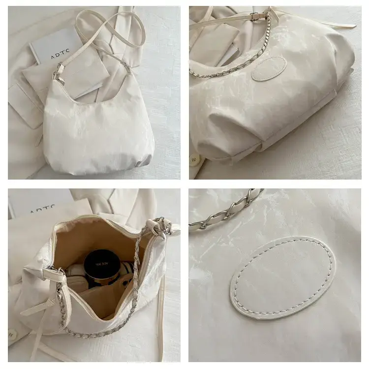 Women's Soft White Chain Shoulder Bag 2024 — feature 8