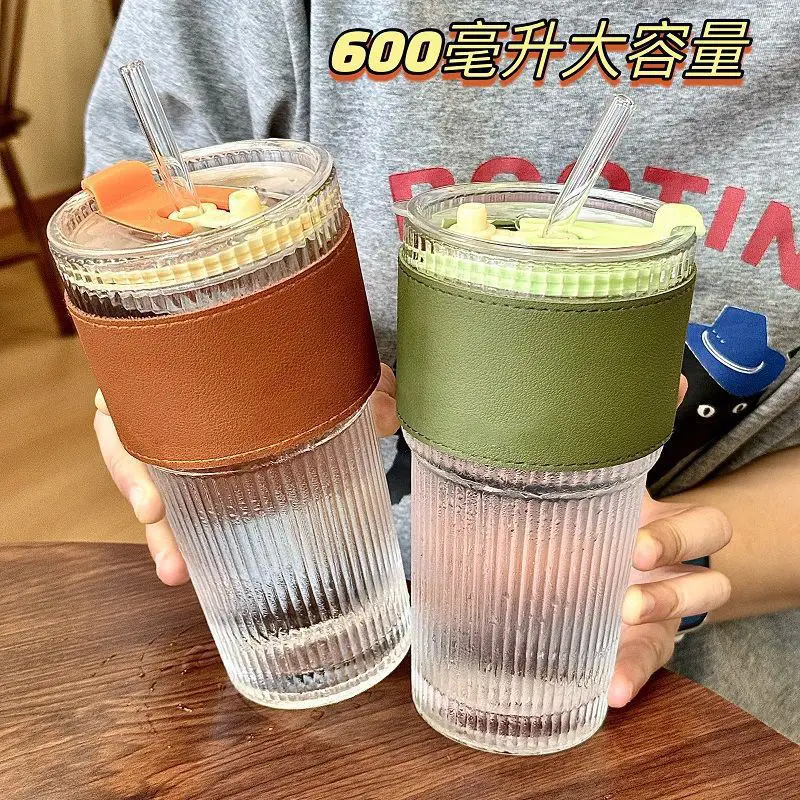 600ml Cross-Border Cold Drink Cup with Straw Lid - Image 8