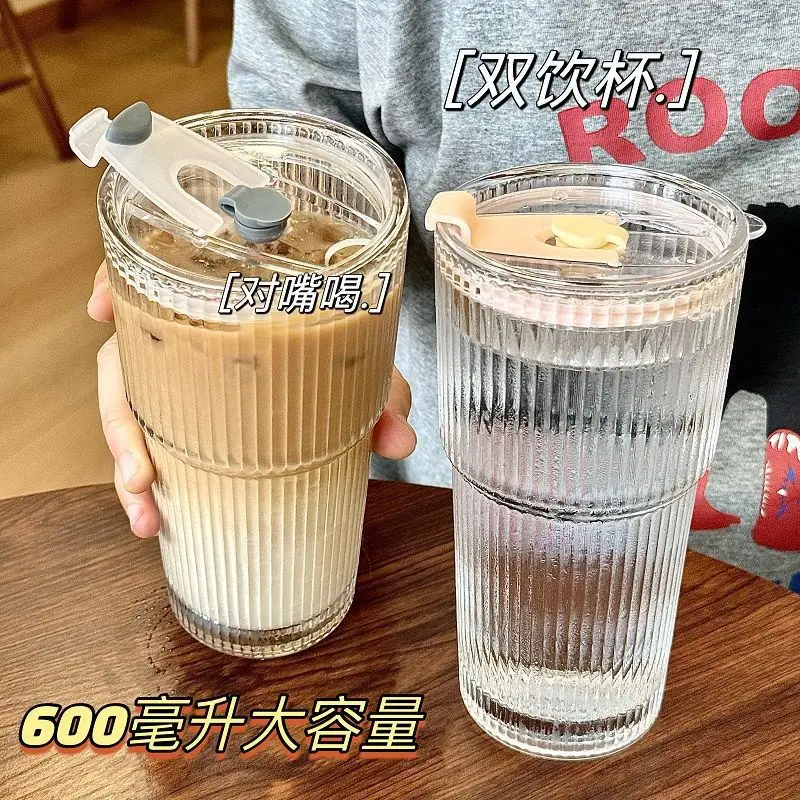 600ml Cross-Border Cold Drink Cup with Straw Lid - Image 9