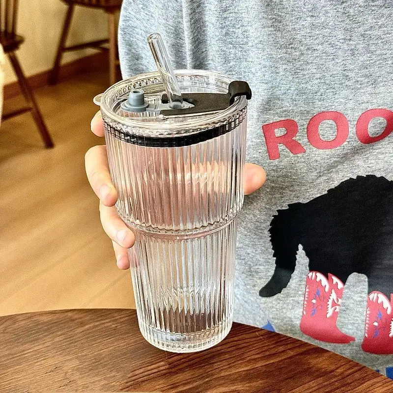 600ml Cross-Border Cold Drink Cup with Straw Lid — feature 13