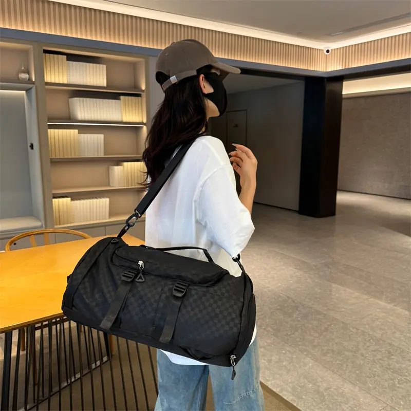 Launderable Travel Bag Women Men Purple Double Shoulder - Image 9