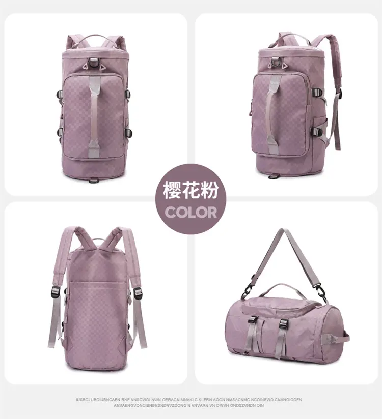 Launderable Travel Bag Women Men Purple Double Shoulder — feature 18