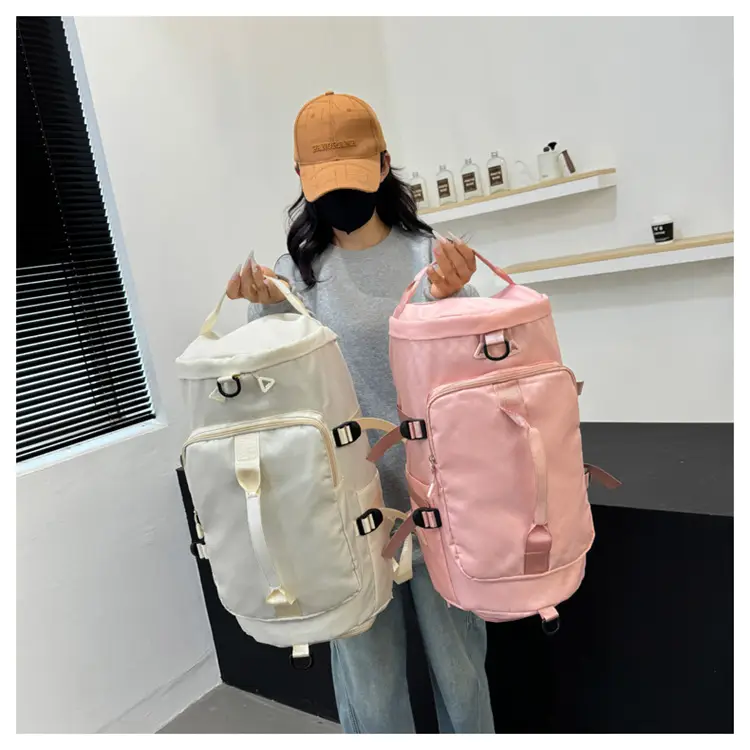 Launderable Travel Bag Women Men Purple Double Shoulder — feature 46