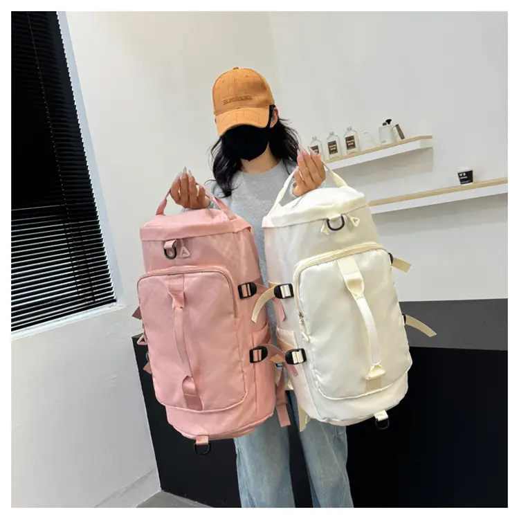 Launderable Travel Bag Women Men Purple Double Shoulder — feature 47