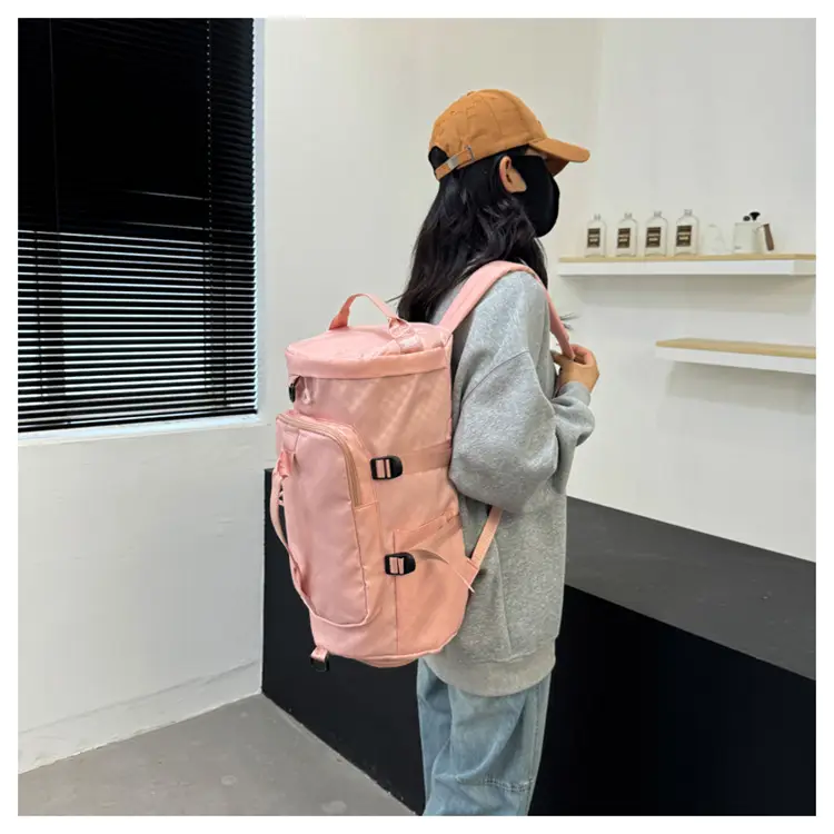 Launderable Travel Bag Women Men Purple Double Shoulder — feature 48