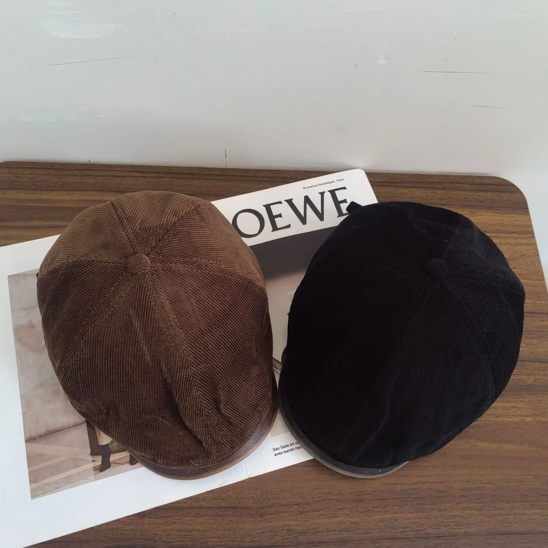 Black Cotton Painter's Hat for Women Small - Image 3