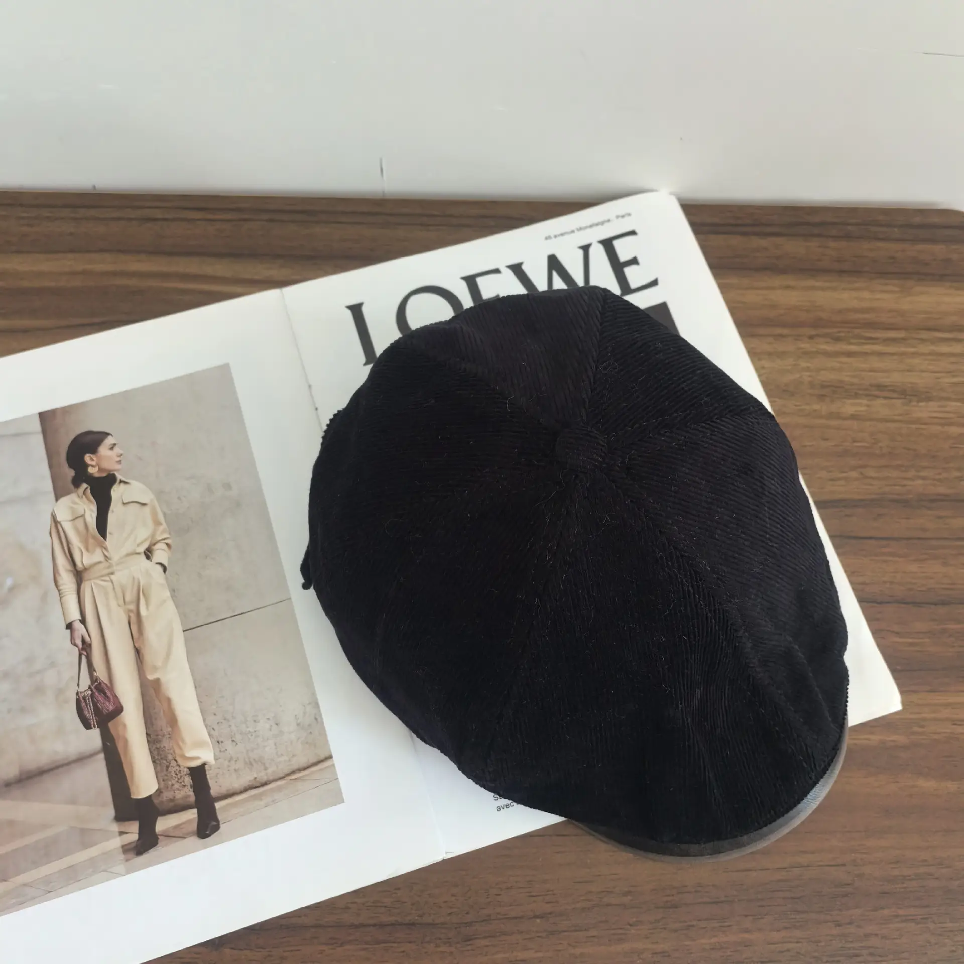 Black Cotton Painter's Hat for Women Small — feature 5