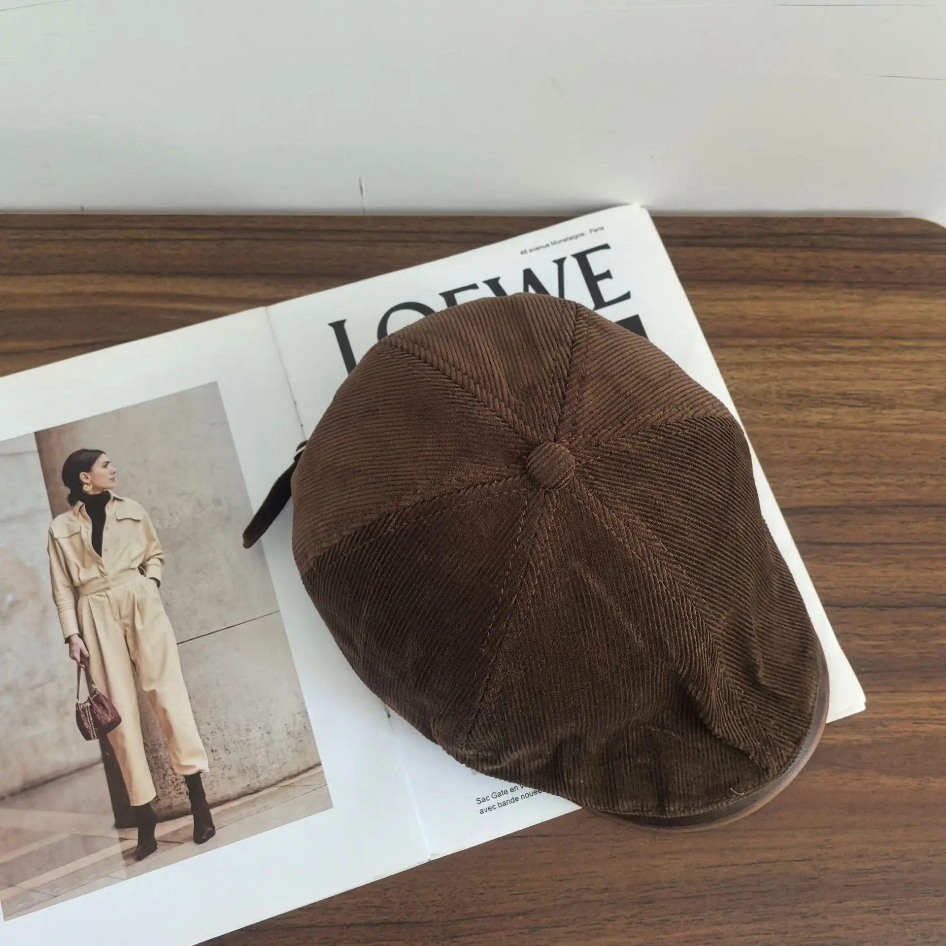 Black Cotton Painter's Hat for Women Small — feature 6