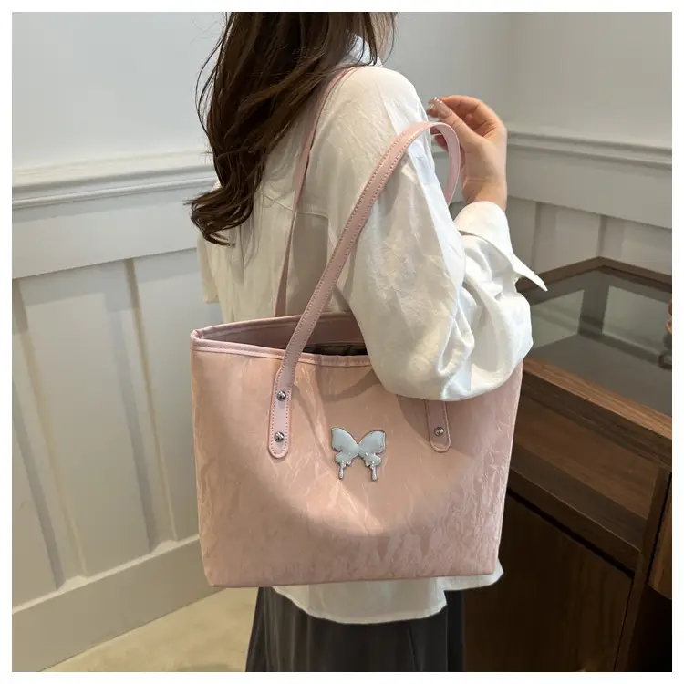 White Butterfly Hardware Shoulder Bag for Women — feature 15