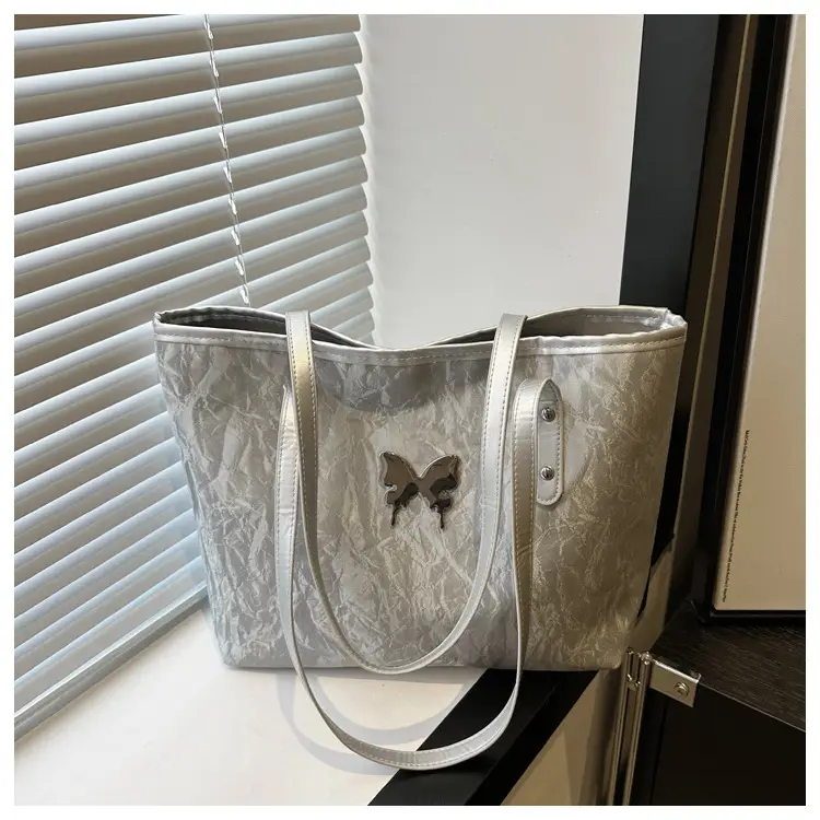 White Butterfly Hardware Shoulder Bag for Women — feature 21