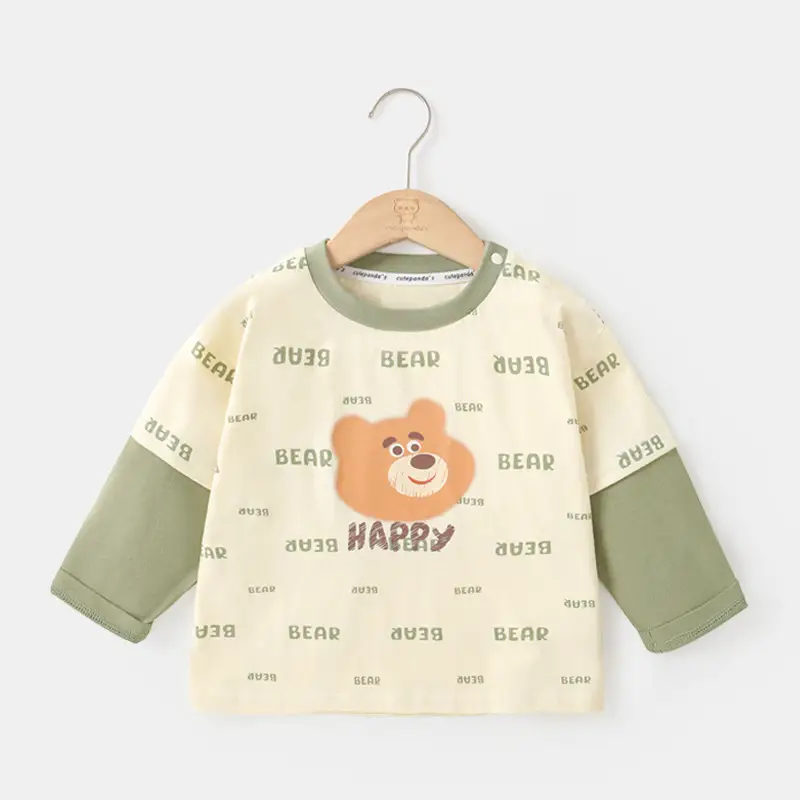 Kaka Panda Baby Long Sleeve T-Shirt for Boys Spring Autumn - Image 2