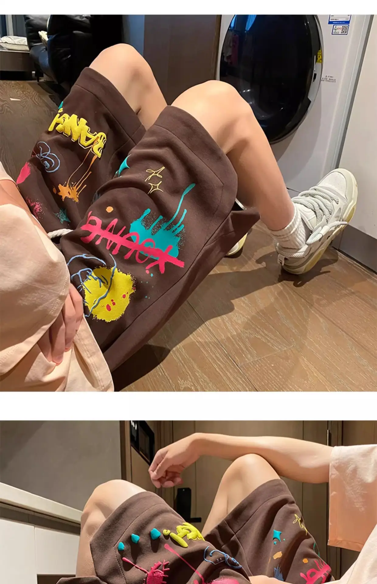 American Graffiti Shorts for Boys Black Dopamine Wear — feature 17