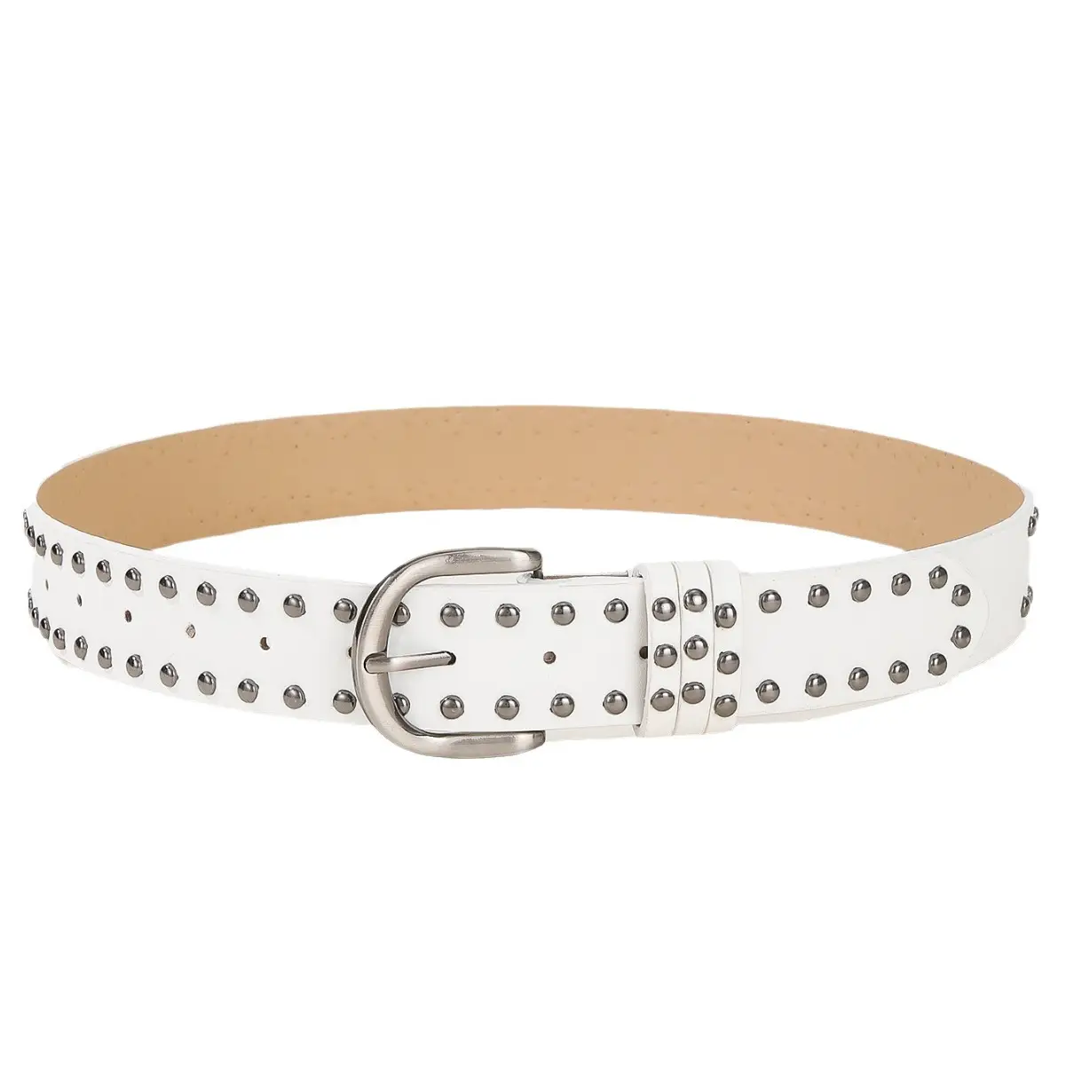 American Hip Hop Belt Women Wide Punk Style Willow Nail Black - Image 6