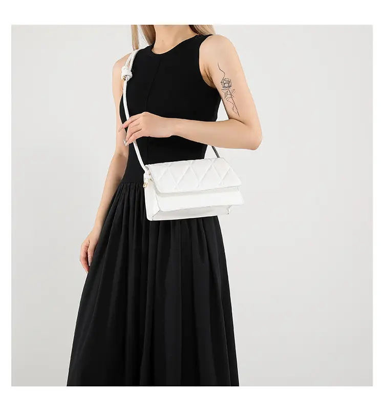 Korean Style Women's Brown Diamond Pattern Shoulder Bag — feature 12