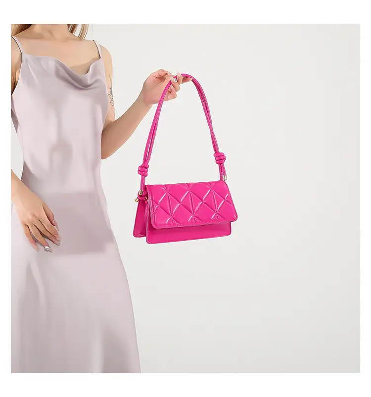 Korean Style Women's Brown Diamond Pattern Shoulder Bag — feature 20