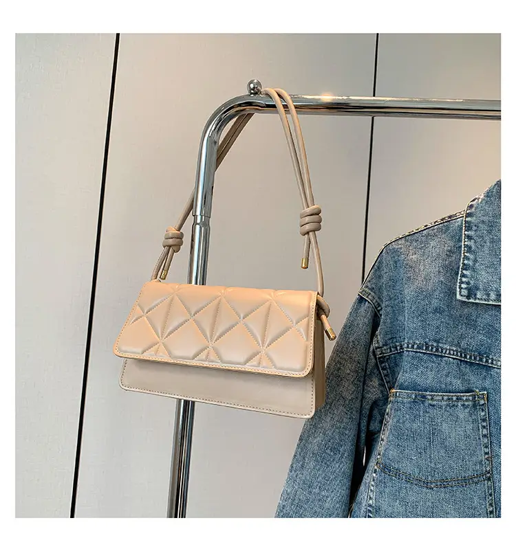 Korean Style Women's Brown Diamond Pattern Shoulder Bag — feature 34