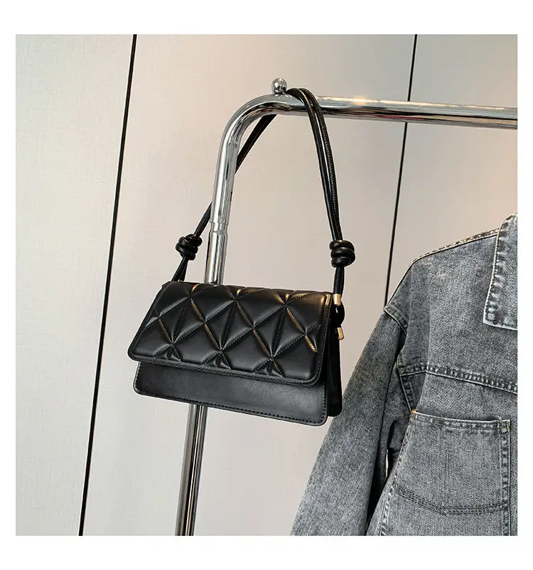 Korean Style Women's Brown Diamond Pattern Shoulder Bag — feature 35