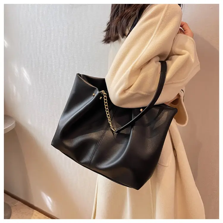 Brown Leather Chain Shoulder Bag for Women — feature 13