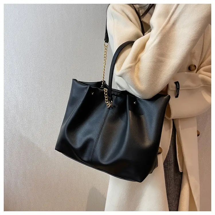 Brown Leather Chain Shoulder Bag for Women — feature 15