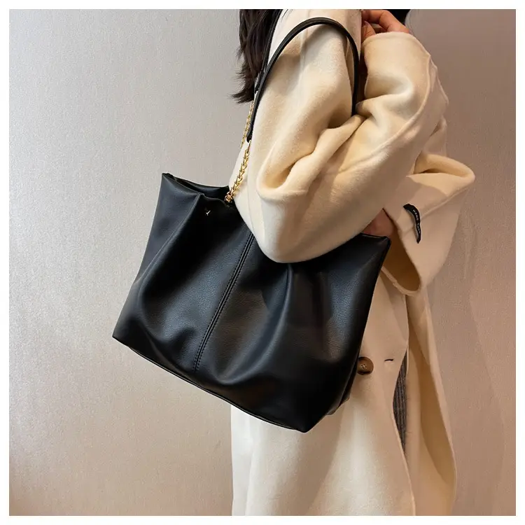 Brown Leather Chain Shoulder Bag for Women — feature 16