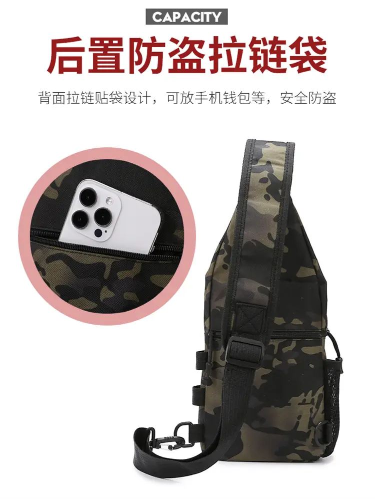 Men's Camouflage Crossbody Bag Multi-Use Outdoor Fitness Bag — feature 9
