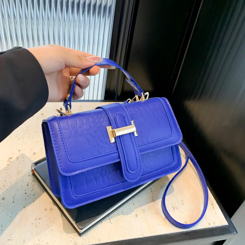 Orange Croc Leather Shoulder Bag for Women 2024 - Image 5
