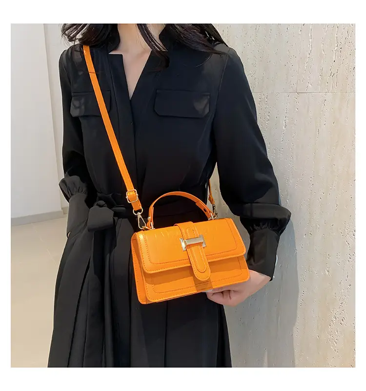 Orange Croc Leather Shoulder Bag for Women 2024 — feature 12