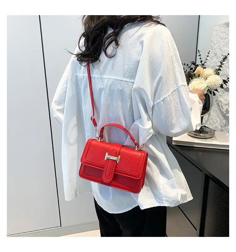 Orange Croc Leather Shoulder Bag for Women 2024 — feature 22