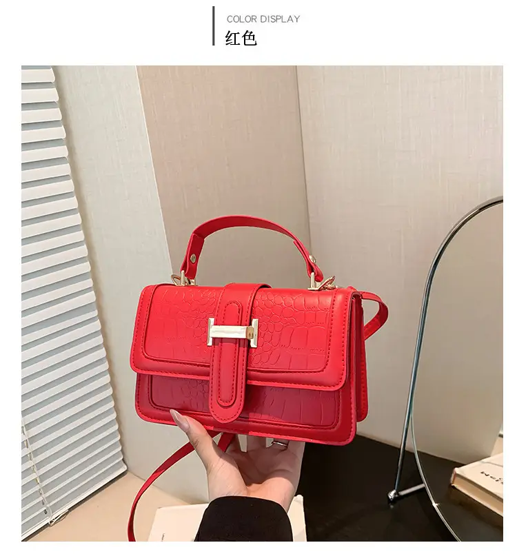 Orange Croc Leather Shoulder Bag for Women 2024 — feature 26