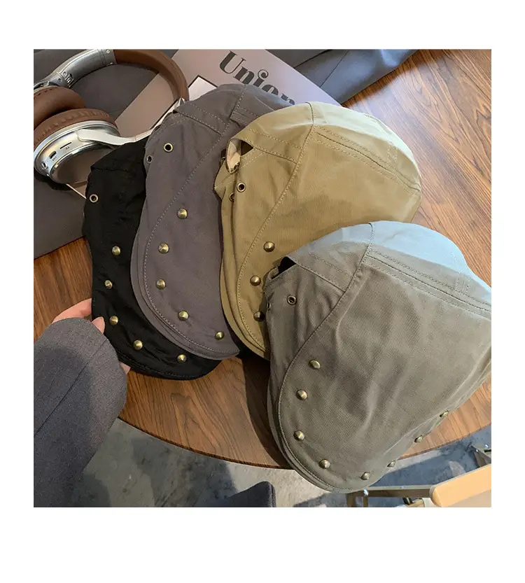 Korean Style Vintage Studded Cap for Women — feature 12