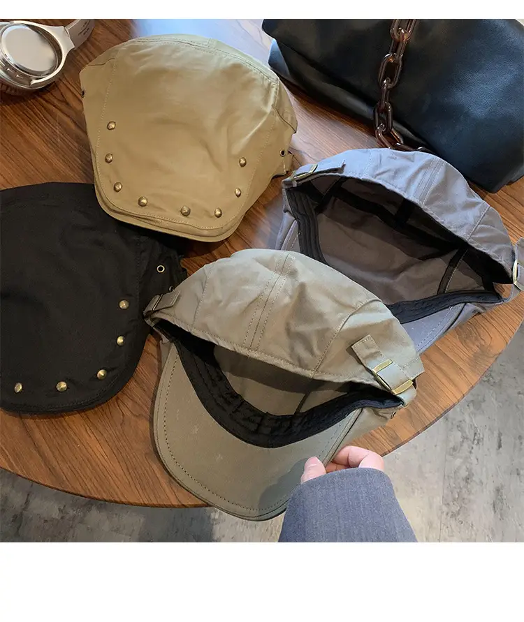 Korean Style Vintage Studded Cap for Women — feature 13