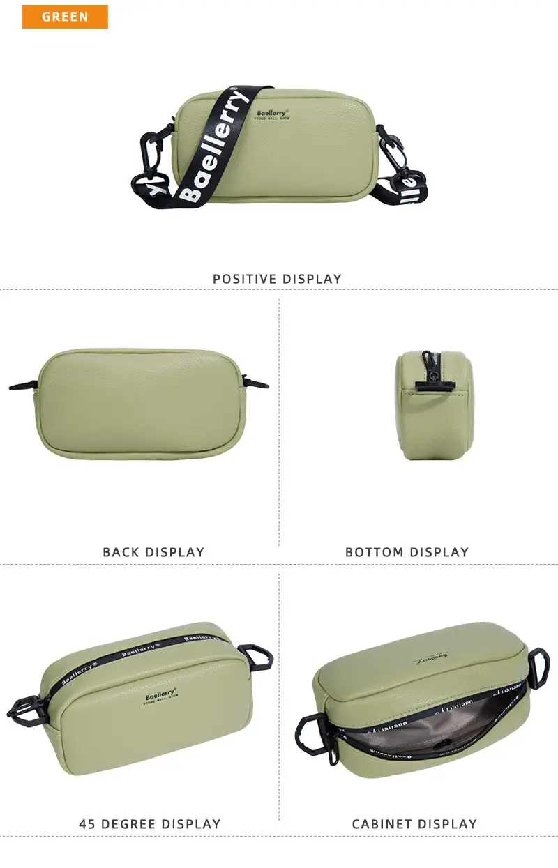 Baellerry Women's Green Crossbody Bag Large Capacity — feature 15