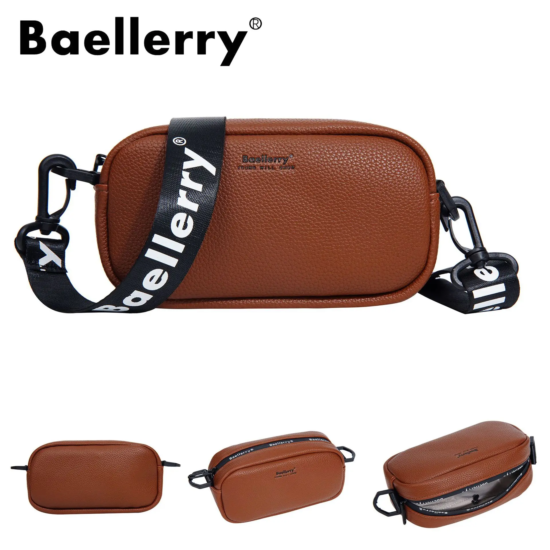 Baellerry Women's Green Crossbody Bag Large Capacity - Image 7