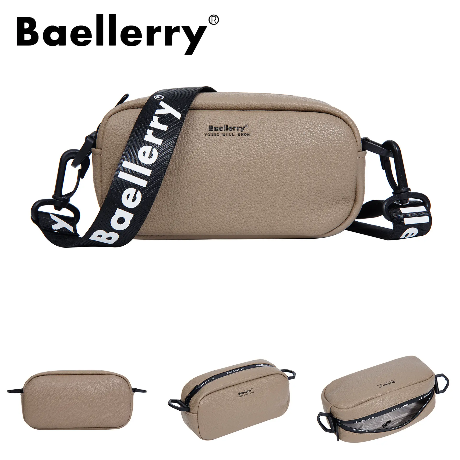 Baellerry Women's Green Crossbody Bag Large Capacity - Image 8