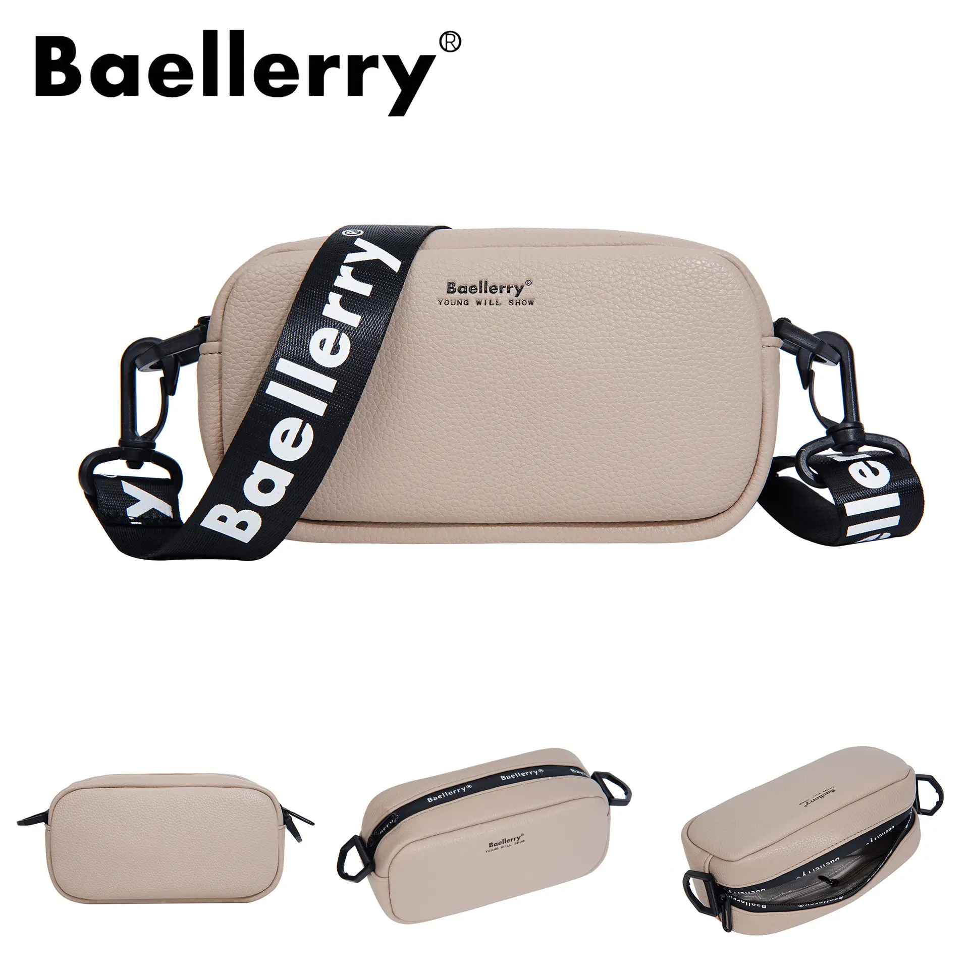 Baellerry Women's Green Crossbody Bag Large Capacity - Image 9
