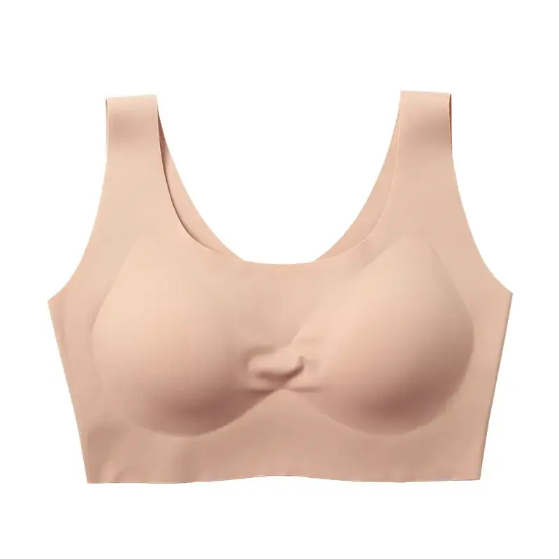 Black Seamless Sports Bra with Breast Pad - Image 3